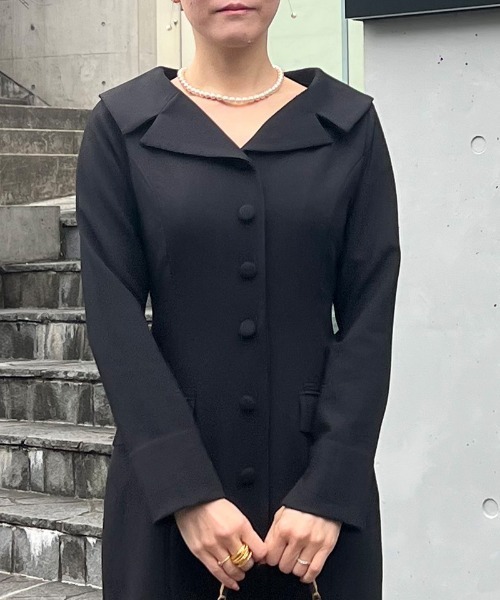 「JENNE」 長袖ワンピース SMALL ベージュ レディースの画像