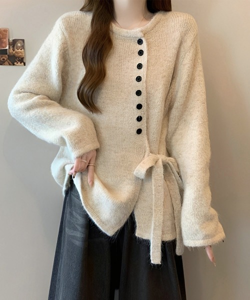「Miniministore」 ニットカーディガン FREE グレー レディース_画像2