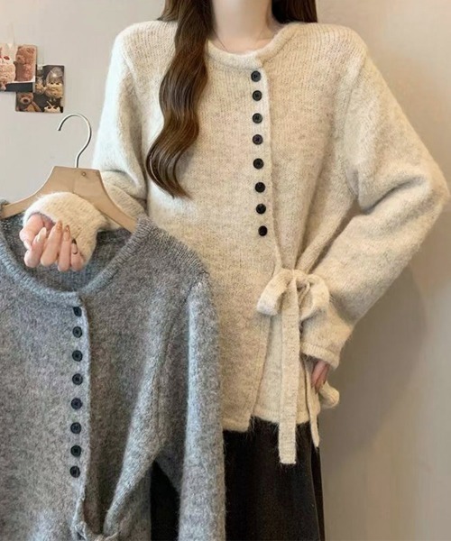 「Miniministore」 ニットカーディガン FREE グレー レディース_画像3