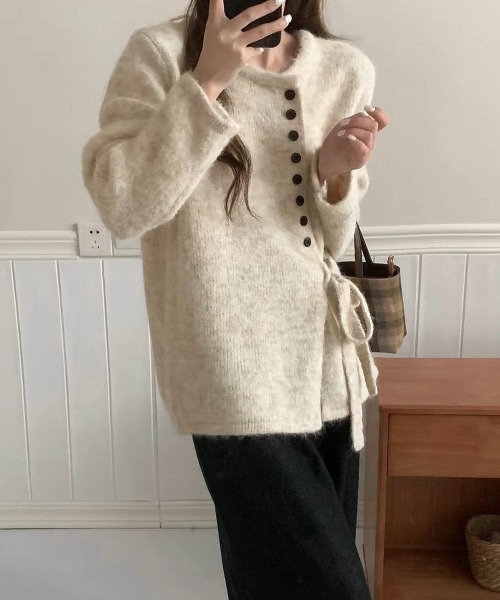 「Miniministore」 ニットカーディガン FREE グレー レディース_画像5