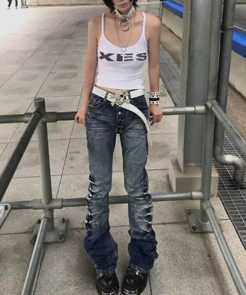 「FreeZone」 デニムパンツ M ブラック メンズ_画像8