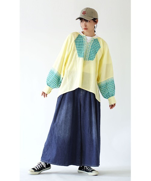「e-zakkamania stores」 「mililopiulu」デニムパンツ フリー ライトインディゴブルー レディース_画像5