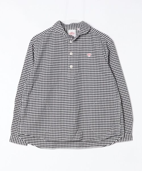DANTON 長袖チェックシャツ Danton（ダントン） チェック柄長袖シャツ 36 ホワイト レディース