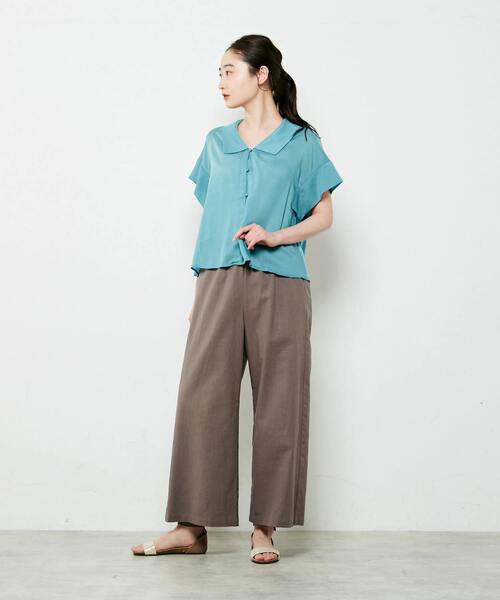 「MELROSE claire」 半袖ブラウス FREE グリーン レディース_画像2