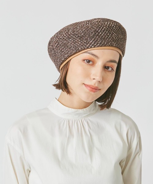 「Chapeau d' O」 ベレー帽 M/57.5cm ブラウン レディース_画像9