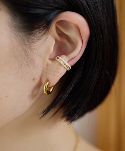 ear PAPILLONNER（イア パピヨネ） イヤーカフ 模様入りエポイヤーカフ