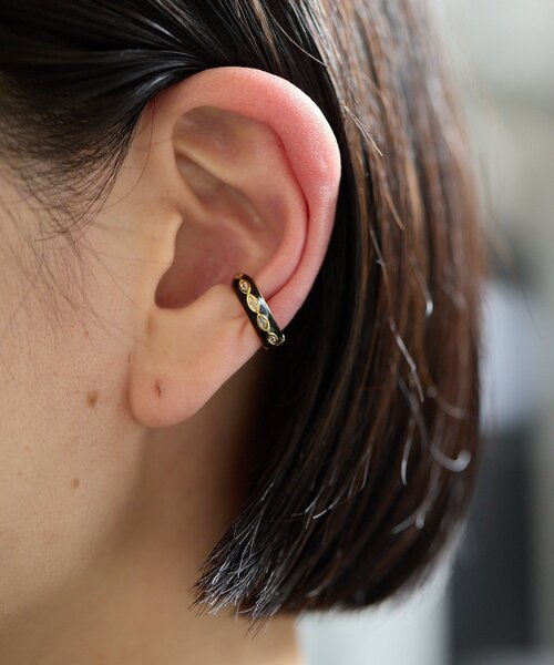 ear PAPILLONNER（イア パピヨネ) ear PAPILLONNER（イア パピヨネ） イヤーカフ 模様入りエポイヤーカフ