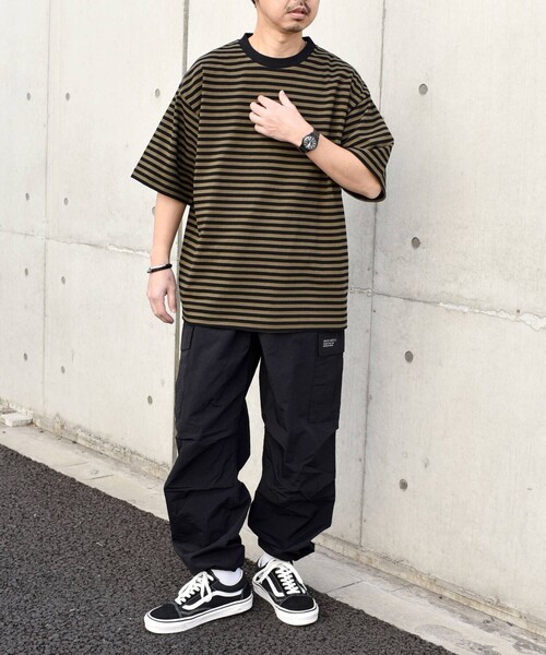 「SHIPS any」 半袖Tシャツ LARGE ブラック メンズ_画像6