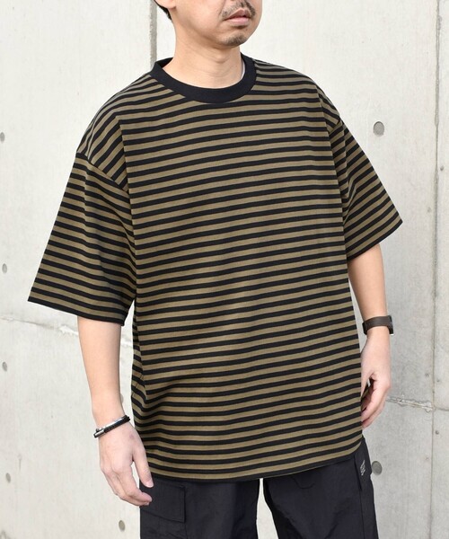 「SHIPS any」 半袖Tシャツ LARGE ブラック メンズ_画像9