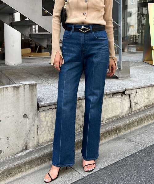 「Rie Miller」 デニムパンツ M ブルー レディース_画像4