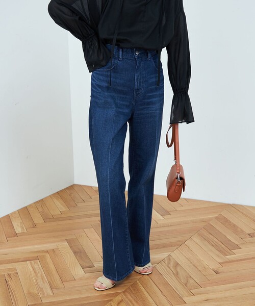 「Rie Miller」 デニムパンツ M ブルー レディース_画像5