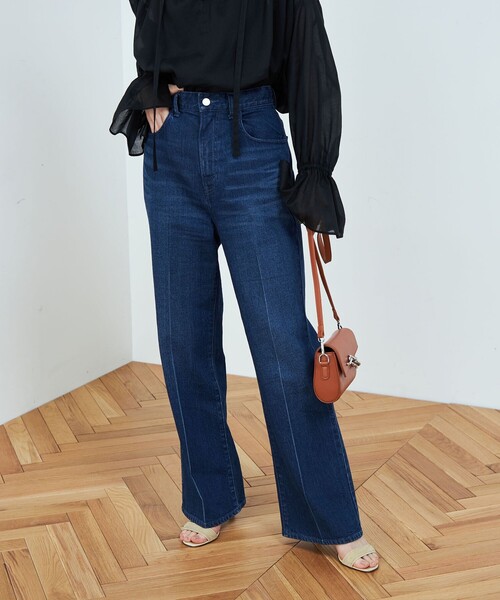「Rie Miller」 デニムパンツ M ブルー レディース_画像9