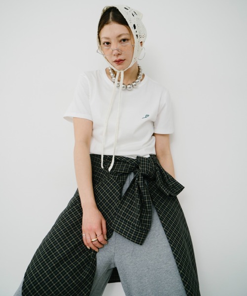 「HANNE」 長袖シャツ FREE ネイビー レディース_画像6