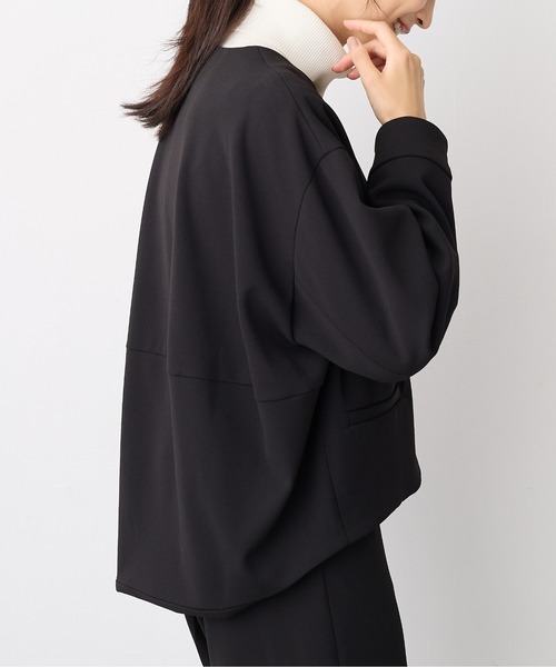 「for/c」 ノーカラージャケット LL ネイビー レディース_画像3