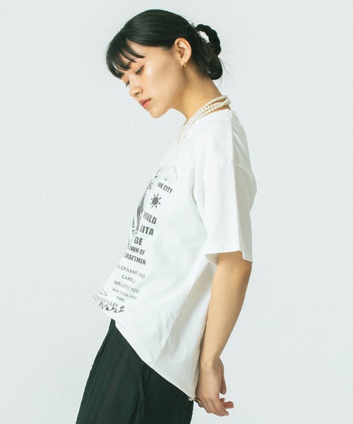 「ROSE BUD」 半袖Tシャツ ONE SIZE ホワイト レディース_画像4