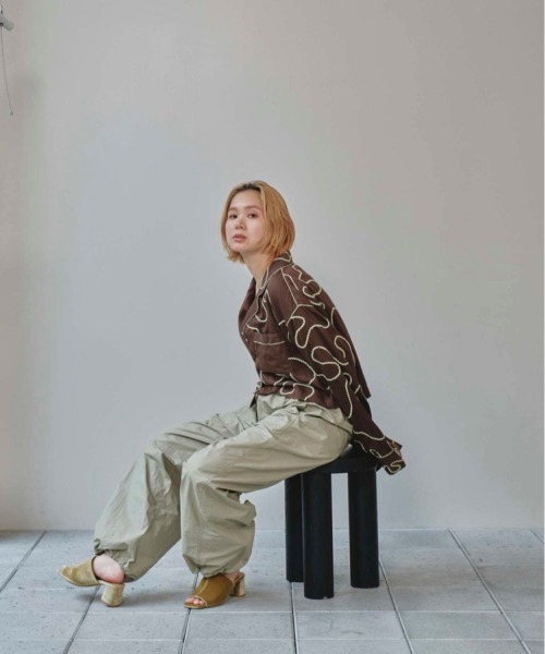 「TODAYFUL」 長袖シャツ FREE ネイビー レディース_画像4