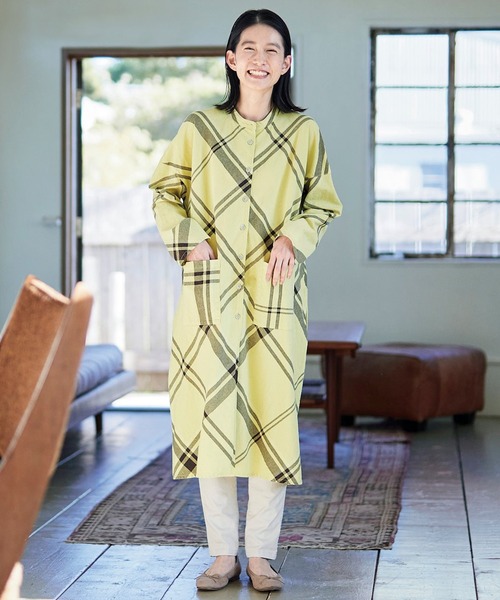 「Sunny clouds」 長袖ブラウス MEDIUM イエロー レディース_画像4