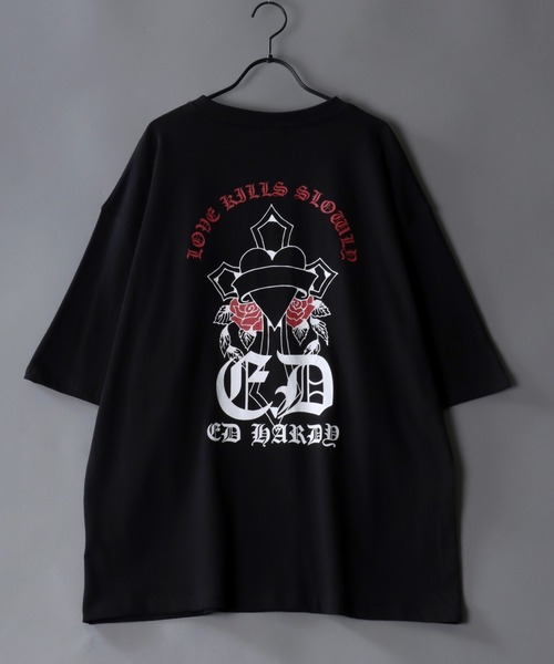 「Ed Hardy」 半袖Tシャツ LL ブラック系その他3 メンズ_画像8
