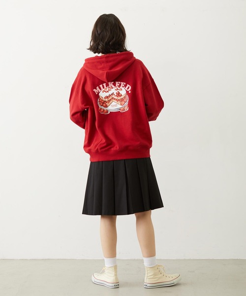 MILKFED.（ミルクフェド） パーカー STRAWBERRY CAKE SWEAT HOODIE