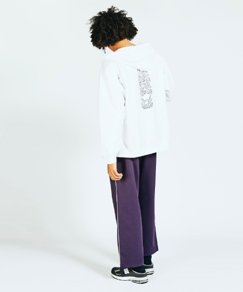 「C.E.L.STORE」 「Keith Haring」ジップアップパーカー LARGE ホワイト メンズ_画像3
