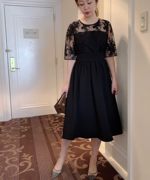 Leja ドレス レースギャザードレス ハイウエストスカート : ZOZOTOWN  