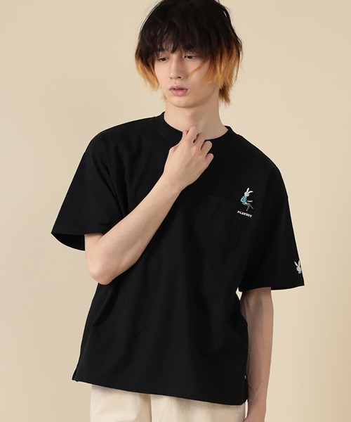 注目★PLAYBOY プレイボーイ Tシャツ 海外限定 PLAYBOY プレイボーイ バニー ロゴプリント Tシャツ 関税送料込