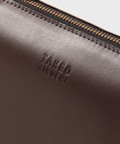 未使用に近い✨グッチ　化粧ポーチ　コスメポーチ　ダークブラウン　レザー GUCCI レザー コスメポーチ ブラック×ブラウン グッチ 【102061216007