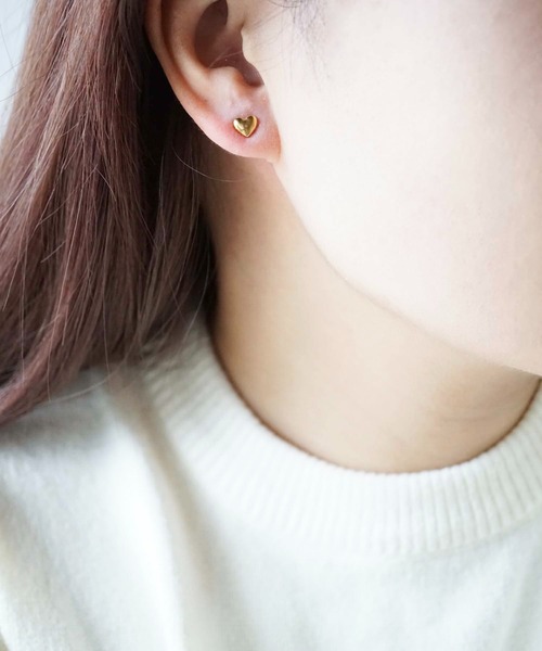 CERCA ピアス jolie minette/ぷっくりミニ ハート スタッドピアス