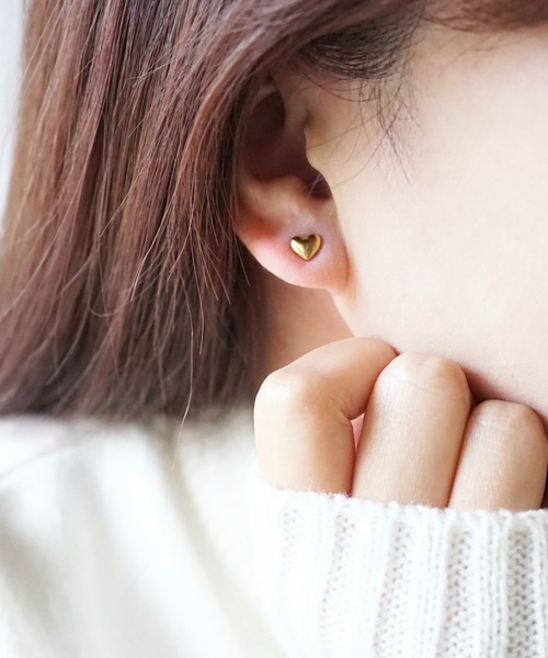 CERCA ピアス jolie minette/ぷっくりミニ ハート スタッドピアス
