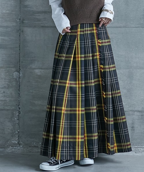 GEVS.（ジェイヴィス） スカート 「大きいサイズ」 チェックタック