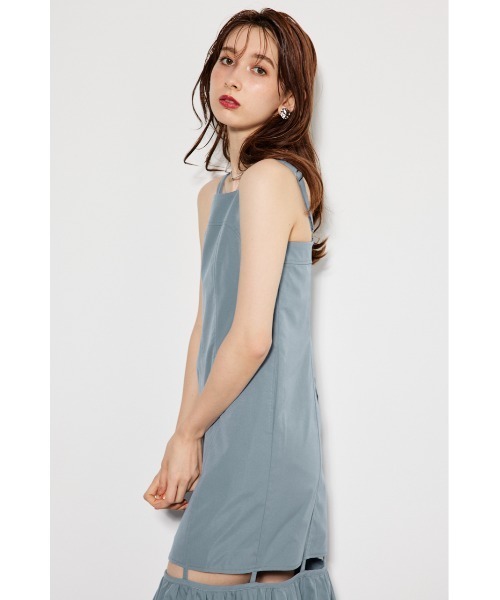 【新品】rienda バルーンヘムハングキャミワンピース ブルー⭐️春夏 リエンダ rienda ワンピース バルーンヘムハングキャミワンピース