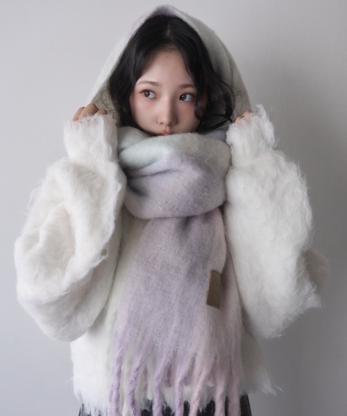 STONE マフラー　ストール mellowneon（メロウネオン） マフラー ストール ボリュームブロック