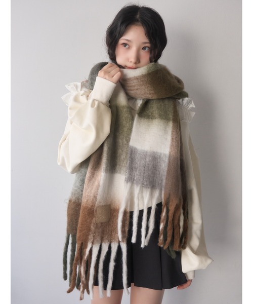 mellowneon（メロウネオン） マフラー ストール ボリュームブロック