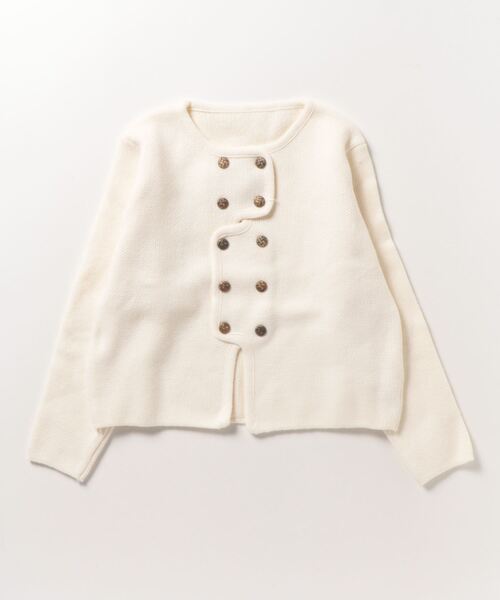 RingJacket ダブルカーディガン 44サイズ Dream garden カーディガン ダブルボタン ジャケット風 ニット