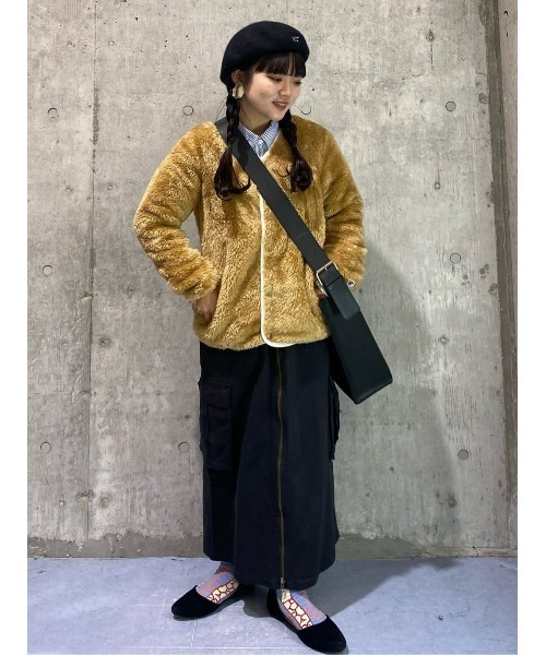 BACK NUMBER スカート 「BACK NUMBER」ファスナーカーゴスカート