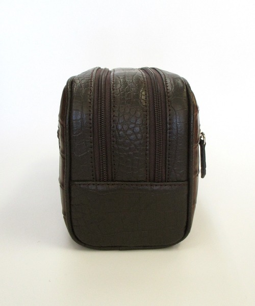 Maturi JAPAN ハンドバッグ ホーンクロコ ダブルファスナー セカンド