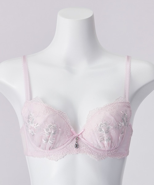 ふんわりルームブラバレンタイン　ピンク＆お揃いのショーツ　新品未使用 アンフィsweet×AMPHI ブラジェニック BRAGENIC 脇高細見えタイプ ペア
