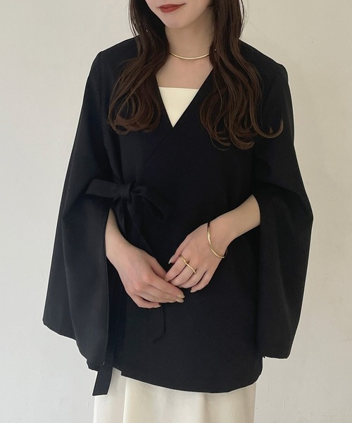 DES PRES ライトコットンカシュクール ノーカラージャケット