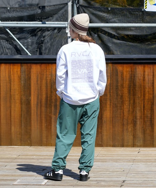 ★国内在庫/即発可*RVCA*VA BOXロゴ長袖Tシャツ/WH★ RVCA ルーカ プリントロングTシャツ 長袖 ロンT カジュアル