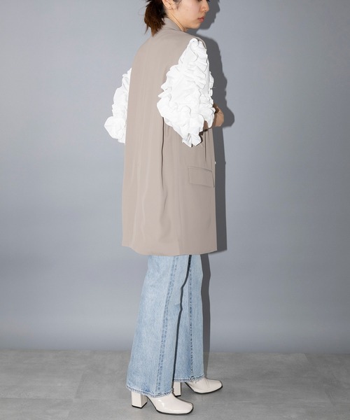 ベスト ジレ 「MAISON BREEZE reveur」Tailored pearl button jacket vest テーラードパールボタンジ MAISON BREEZE reveur ベスト ジレ 「MAISON reveur」Tailored