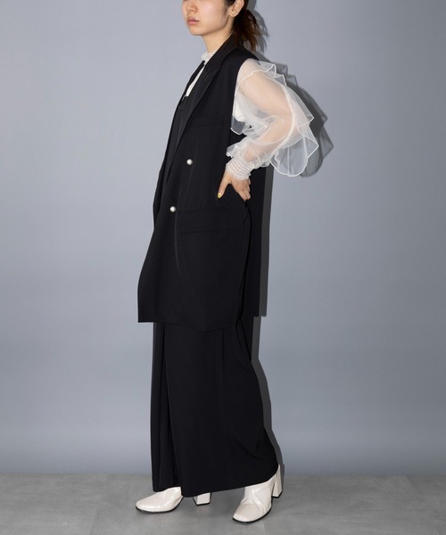 ベスト ジレ 「MAISON BREEZE reveur」Tailored pearl button jacket vest テーラードパールボタンジ MAISON BREEZE reveur ベスト ジレ 「MAISON reveur」Tailored