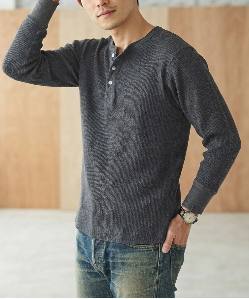 JEMORGAN（ジェーイーモーガン） ヘンリーネック tシャツ 「JEMORGAN