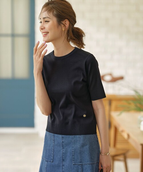 半袖ニット くぅ♡*様 組曲 tシャツ 「WEB限定」セーターマシーン 半袖ニットTシャツ