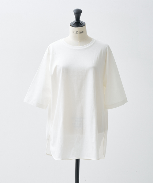 【接触冷感・UVカット】コンパクトクールフレンチスリーブチュニック collex tシャツ 「接触冷感・UVカット」コンパクトクール