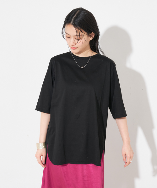 tシャツ 「接触冷感・UVカット」コンパクトクールチュニックTシャツ レディース collex tシャツ 「接触冷感・UVカット」コンパクトクール