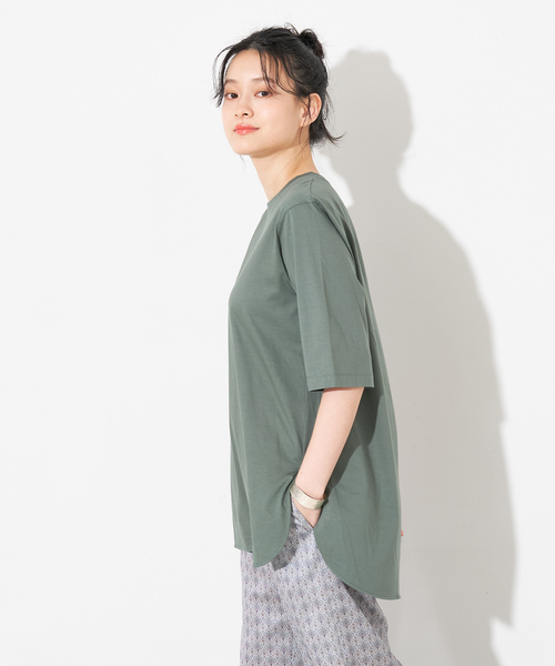 【接触冷感・UVカット】コンパクトクールチュニックTシャツ collex tシャツ 「接触冷感・UVカット」コンパクトクール