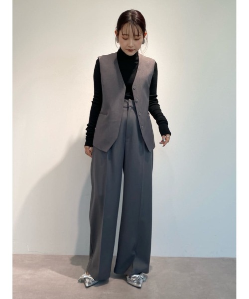 ur's（ユアーズ） ベスト ジレ Vネックジレ/ベスト レディース