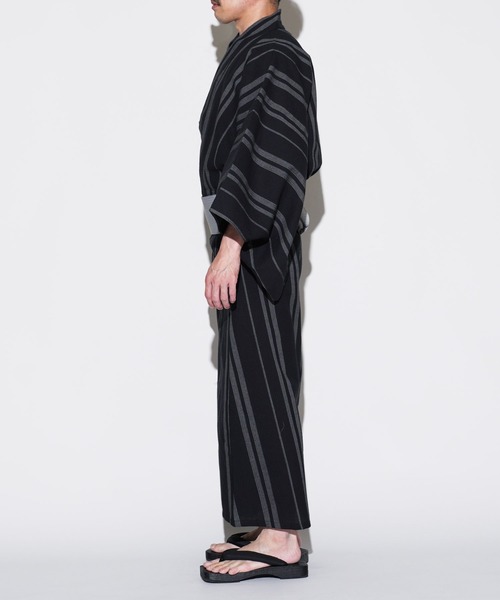 Lulu ＆ Arnie 浴衣 メンズ 6点 セット「 浴衣＋帯＋腰帯＋下駄