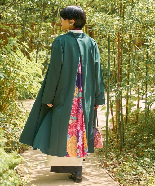 【新品未使用】花ざかり八掛羽織　カヤ　コート カヤ コート アウター 「カヤ」花よせ八掛長羽織 レディース