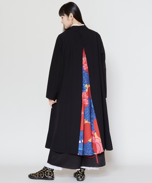 カヤ コート アウター 「カヤ」花よせ八掛長羽織 レディース